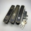 MIWA製 TOSTEM アルミサッシ 引戸錠 召合せ + 戸先 KH-208 キー3本付属 