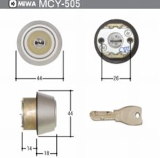 画像7: YKKap 玄関「ヴェナートVED型」「プロントPED型」鍵　交換　取替え MCY-505 　MIWA(美和ロック)DNシリンダー　08FESP FESP (7)