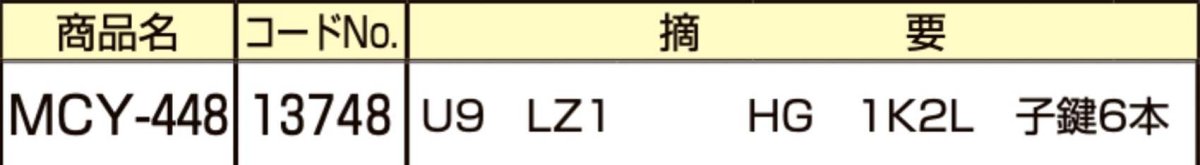 画像2: MIWA 【美和ロック】 取替シリンダー  [MIWA-MCY-448] Kシリーズ　 (2)