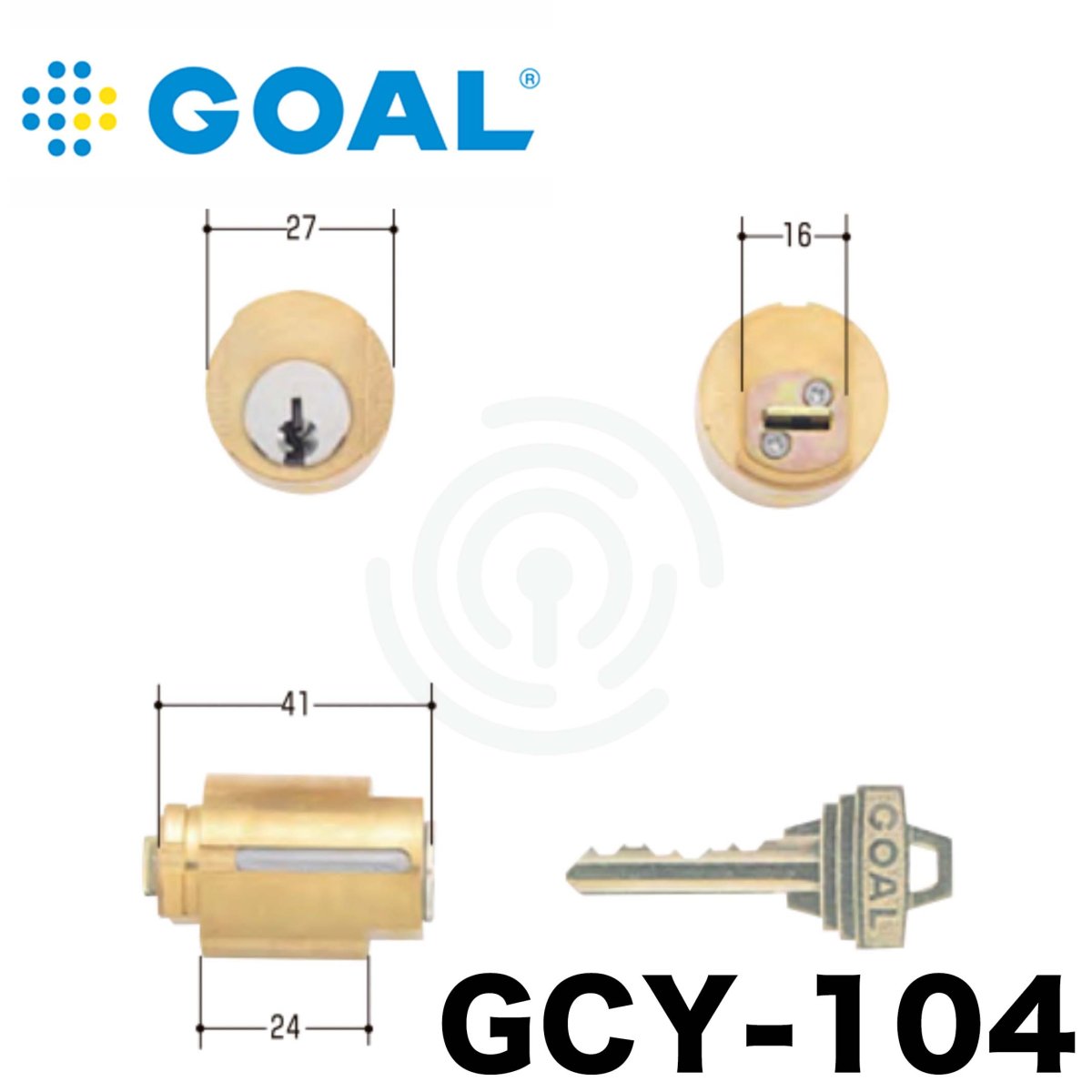 画像1: GOAL 【ゴール】 取替シリンダー  [GOAL-GCY-104] Kシリーズ　 (1)