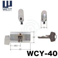 画像1: WEST 【ウエスト】 取替シリンダー  [WEST-WCY-40] Kシリーズ　 (1)