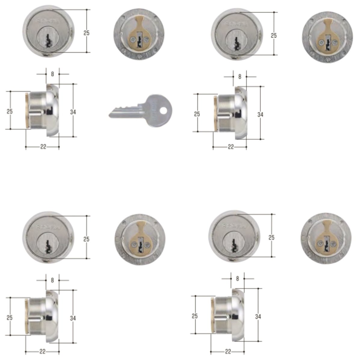 画像3: SHOWA 【ショウワ】 取替シリンダー  [SYOWA-SCY-57] Kシリーズ　 (3)