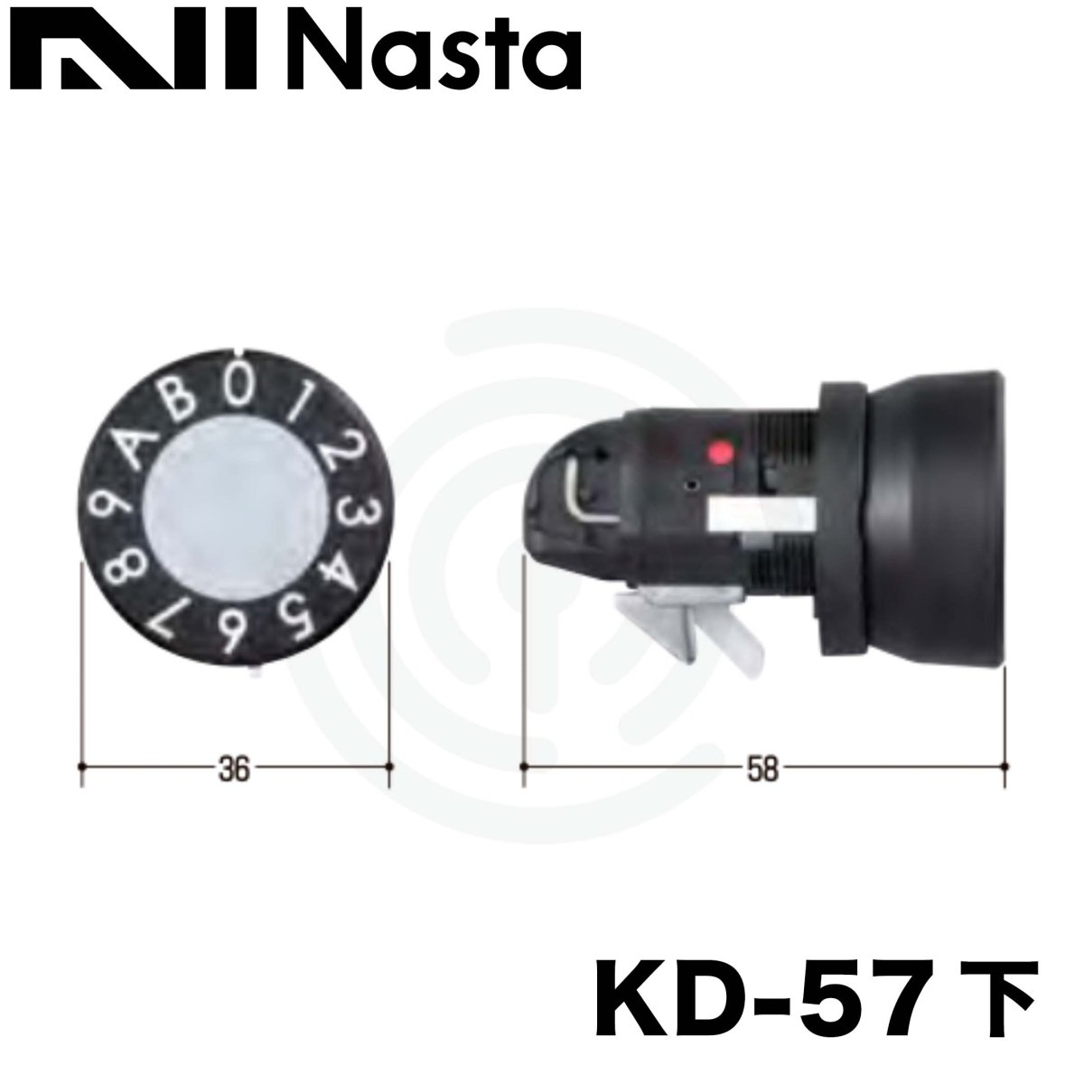 画像1: ポストダイヤル錠 ミニダイヤル錠 [KD-57] Kシリーズ　 (1)