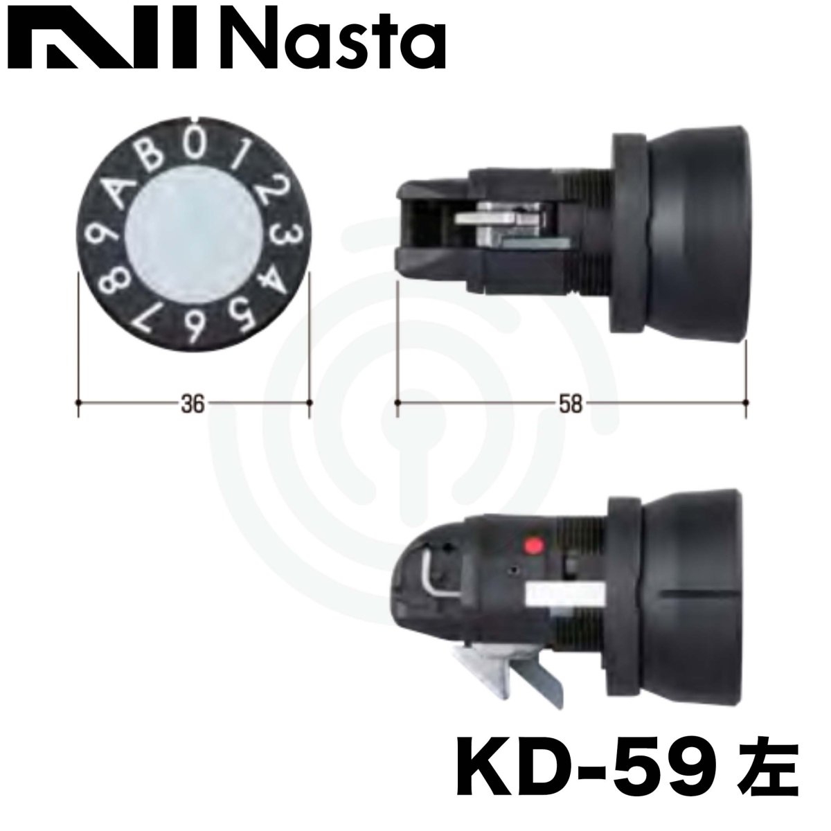 画像1: ポストダイヤル錠 ミニダイヤル錠 [KD-59] Kシリーズ　 (1)