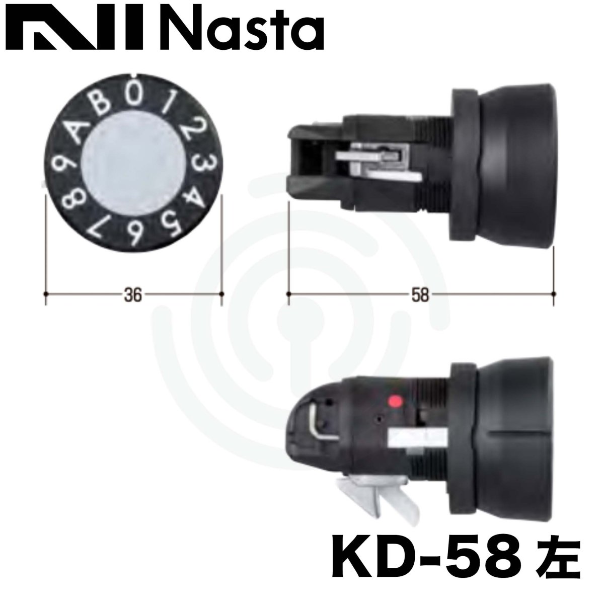 画像1: ポストダイヤル錠 ミニダイヤル錠 [KD-58] Kシリーズ　 (1)