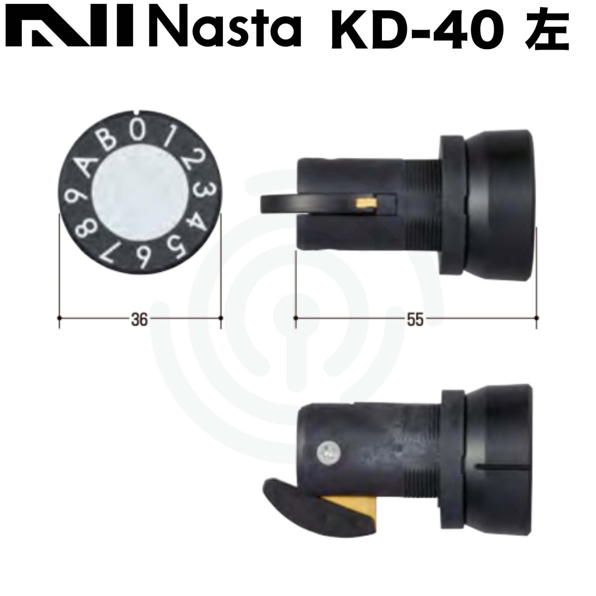 画像1: ポストダイヤル錠 ミニダイヤル錠 [KD-40] Kシリーズ　 (1)