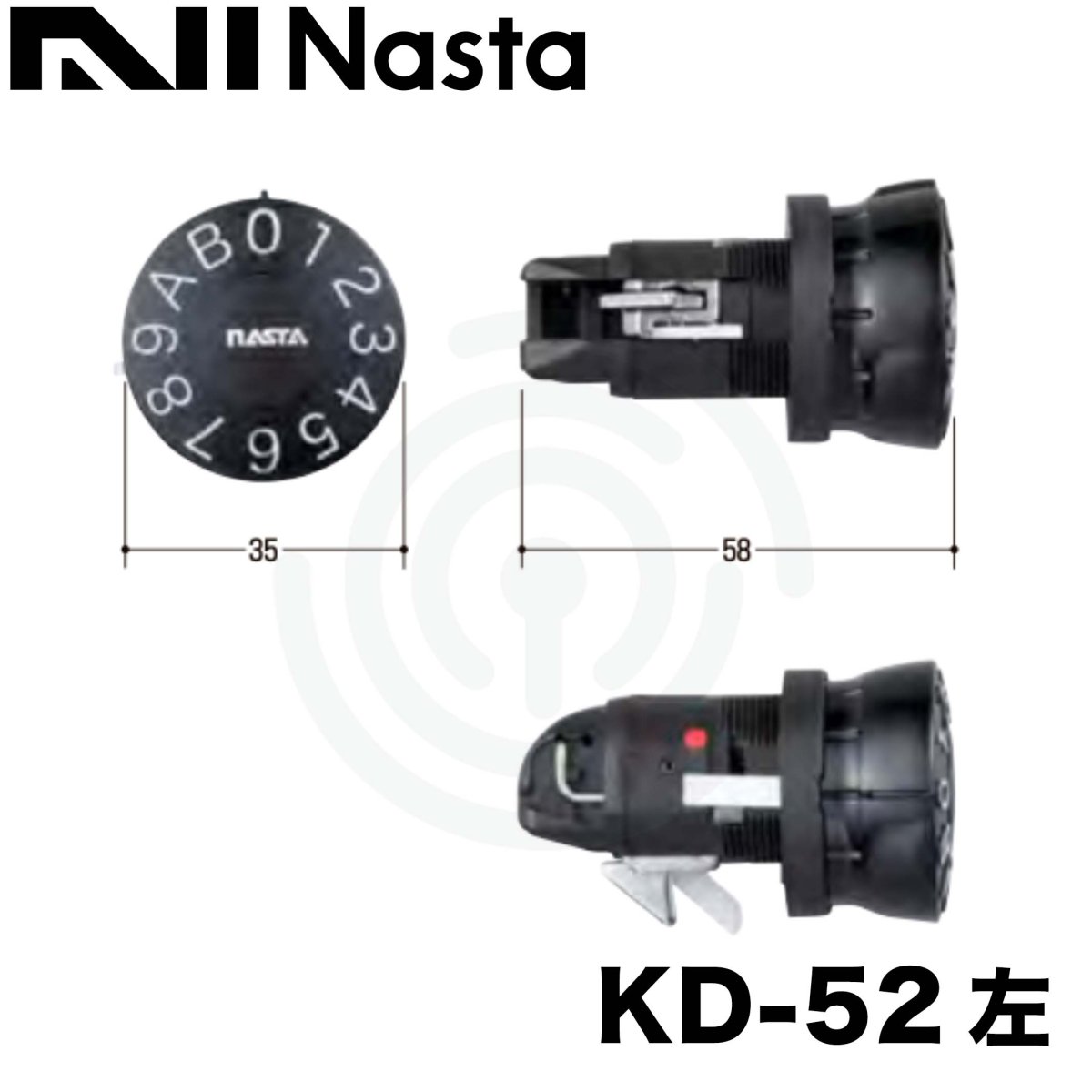 画像1: ポストダイヤル錠 ミニダイヤル錠 [KD-52] Kシリーズ　 (1)