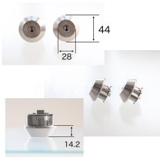 画像4: トステム TOSTEM DDZZ4022 リジューロV、α扉用 交換用シリンダー U-shin SHOWA WNキー 2ロック(1ロック) QDJ695 QDJ696 (4)