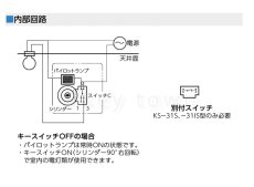 画像5: MIWA 【美和ロック】AC100Vキースイッチ [MIWA-KS-31] U9KS-31型  (5)