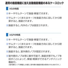画像2: GOAL 【ゴール】ケースロック[GOAL-HSP]V-HSP-5Q11S  アンチパニック錠 (2)