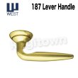 WEST 【ウエスト】ハンドル錠[WEST-187]Agaho brass 187 Lever Handle
