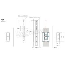 画像3: WEST 【ウエスト】戸引手/間仕切錠[WEST-427]Agaho pull 427 Flush Pull/Lock up  (3)