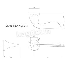 画像3: WEST 【ウエスト】レバーハンドル[WEST-251]UNICA 251 Lever Handle 内装 (3)