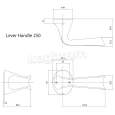 画像3: WEST 【ウエスト】レバーハンドル[WEST-250]UNICA 250 Lever Handle 外装 (3)