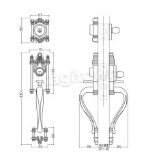画像4: WEST 【ウエスト】サムラッチハンドル[WEST-EntranceDoor 815 Thumb Latch Handle]815 Thumb Latch Handle (4)