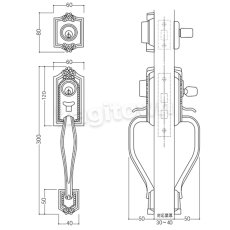 画像4: WEST 【ウエスト】サムラッチハンドル[WEST-EntranceDoor 813 Thumb Latch Handle]813 Thumb Latch Handle (4)