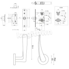 画像3: WEST 【ウエスト】レバーハンドル[WEST-EntranceDoor 159/159S Lever Handle]159/159S Lever Handle (3)