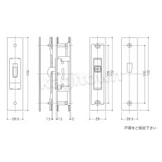 画像2: WEST 【ウエスト】引戸錠/召し合わせ[WEST-General Products 310 Flush Pull/Lock Hook Bolt]310 Flush Pull/Lock Hook Bolt (2)