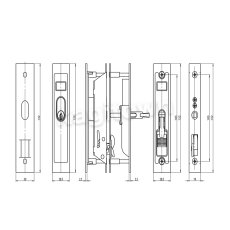 画像2: WEST 【ウエスト】引戸錠/召し合わせ[WEST-General Products 309 Flush Pull/Lock Hook Bolt]309 Flush Pull/Lock Hook Bolt (2)