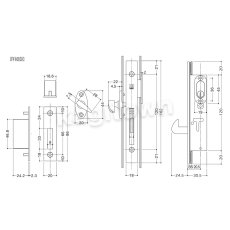 画像2: WEST 【ウエスト】引戸錠/戸先鎌錠[WEST-General Products 403 Flush Pull/Lock up]403 Flush Pull/Lock up (2)