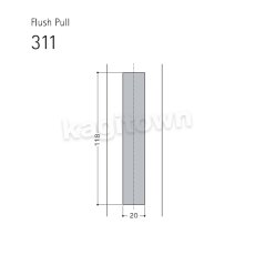 画像3: WEST 【ウエスト】引戸錠/引手[WEST-General Products 311 Flush Pull]311 Flush Pull (3)