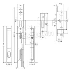 画像2: WEST 【ウエスト】引戸錠/戸先鎌錠[WEST-General Products 407 Flush Pull/Lock up]407 Flush Pull/Lock up (2)