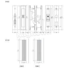 画像2: WEST 【ウエスト】引戸錠/召し合わせ[WEST-General Products 321 Flush Pull/Lock Hook Bolt]321 Flush Pull/Lock Hook Bolt (2)