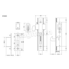 画像2: WEST 【ウエスト】引戸錠/戸先鎌錠[WEST-General Products 402 Flush Pull/Lock up]402 Flush Pull/Lock up (2)