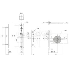 画像2: WEST 【ウエスト】引戸錠/フラッシュプル[WEST-General Products 424 Flush Pull/Lock up]424 Flush Pull/Lock up (2)