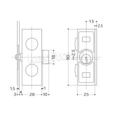 画像3: WEST 【ウエスト】外部締錠[WEST-General Products 553 Other locks]553 Other locks (3)