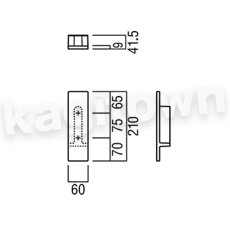 画像3: UNION【ユニオン】G1281-71-399[ドアハンドル]屋内用 プレート 1セット（内外） (3)