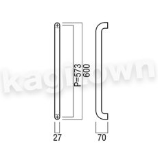 画像4: UNION【ユニオン】G500-01-001-L300-FIX[ドアハンドル]ケアハンドル 屋内用 1セット（内外）G500-01シリーズ (4)