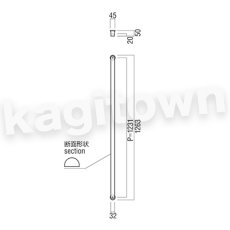 画像3: UNION【ユニオン】G1660-25-101-L1263[ドアハンドル]押し棒 1セット（内外） (3)