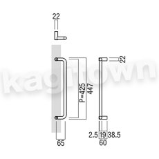画像3: UNION【ユニオン】T1252-01-001-L447[ドアハンドル]押し棒（内外）T1252-01-023-L447 (3)