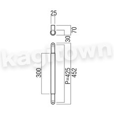 画像4: UNION【ユニオン】H2055-36-051[ドアハンドル]ケアハンドル（内外）H2055-36-101/H2055-36-151 (4)