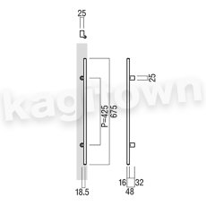 画像2: UNION【ユニオン】T1250-01-001[ドアハンドル]押し棒（内外） (2)