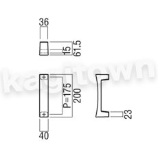 画像3: UNION【ユニオン】G1163-71-068-L200 ドアハンドル]押し棒（内外）G1163-71-068-L400 (3)