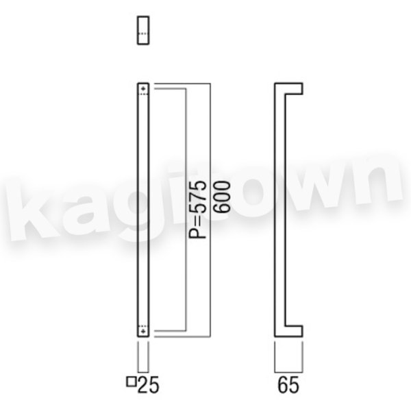 UNION【ユニオン】G1171-01-001-L300 ドアハンドル]押し棒（内外
