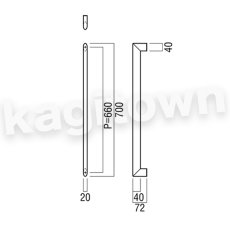 画像4: UNION【ユニオン】G1196-10-010-P1925 ドアハンドル]押し棒（内外）G1196-10-010-A/G1196-10-010-B/G1196-10-010-700/G1196-10-010-1200/G1196-10-010-2025 (4)
