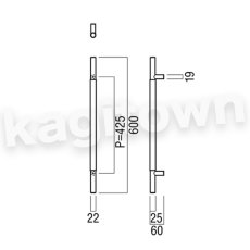 画像2: UNION【ユニオン】G1226-42-200 ドアハンドル]押し棒（内外） (2)