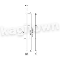 画像2: UNION【ユニオン】G2690-20-130-P2025[ドアハンドル] 押し棒（内外） (2)