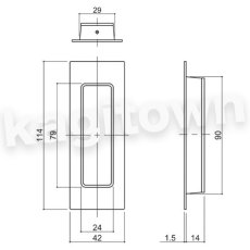 画像3: WEST 【ウエスト】引戸錠/フラッシュプル[WEST-General Products 447 Flush Pull]447 Flush Pull (3)