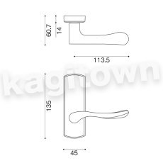 画像2: WEST 【ウエスト】レバーハンドル[WEST-EntranceDoor 168H Lever Handle]168H Lever Handle (2)