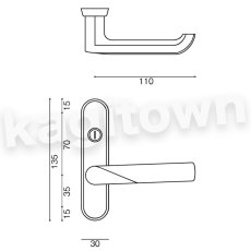 画像2: WEST 【ウエスト】レバーハンドル[WEST-EntranceDoor 167 Lever Handle]167 Lever Handle (2)