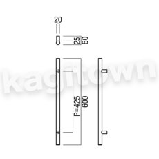 画像2: UNION【ユニオン】G2930-51-691[ドアハンドル] 押し棒（内外） (2)