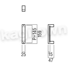 画像2: UNION【ユニオン】G2950-21-212[ドアハンドル] 押し棒（内外） (2)