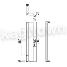 画像2: UNION【ユニオン】G3078-01-024-L800[ドアハンドル] 押し棒（内外） (2)