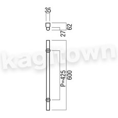 画像2: UNION【ユニオン】G3225-01-034[ドアハンドル] 押し棒（内外） (2)