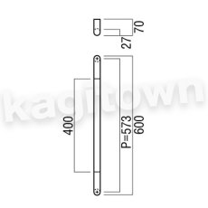 画像2: UNION【ユニオン】G3266-01-024[ドアハンドル] 押し棒（内外） (2)