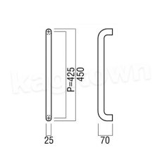 画像2: UNION【ユニオン】G500-26-101-L450[ドアハンドル] 押し棒（内外） (2)